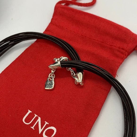 UNO de 50 STEPBYSTEP BRACELET + STEPS Necklace  Brown Leather Strips - Picture 16 of 17